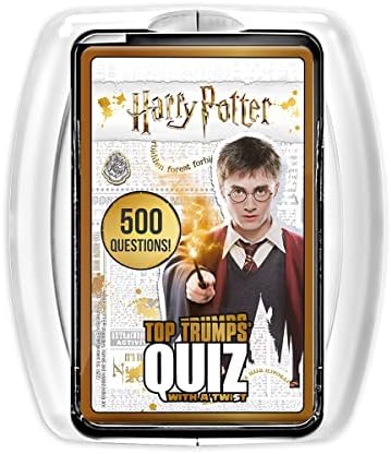 Top Trumps Quiz Harry Potter Game, 500 Questions to Test Your Knowledge and Memory in The World of Hogwarts, Spells, Witches & Wizards and Lord Voldemort, Gift and Toy for Ages 8 Plus by TopTrumps