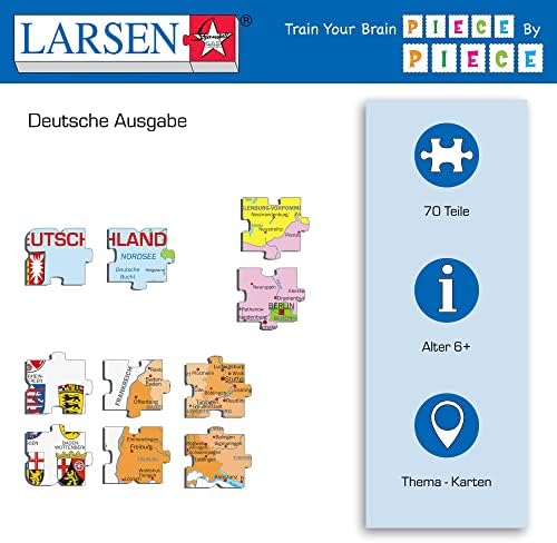 Larsen Puzzles Germany Political Puzzle (70 Pieces) - Image 3