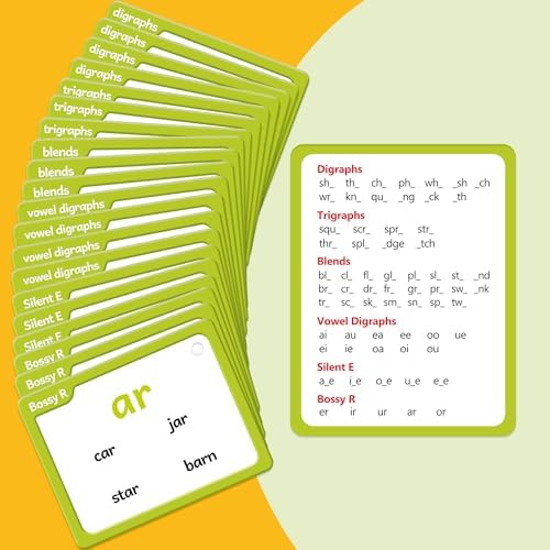 Torlam Sight Words Flash Cards for Kids Phonics Learning,Learn to Read Digraphs CVC Blends Long Vowel Sounds Spelling Reading Phonics Games, Site Words for Classroom Homeschool - Image 6