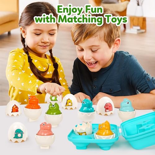 Dinosaur Toys,Egg Toy for Toddlers 1-3,Montessori Sensory Early Educational Learning Shape Matching & Sorting Games Fine Motor Toys Christmas Stocking Stuffers Gifts for Boys Girls - Image 2