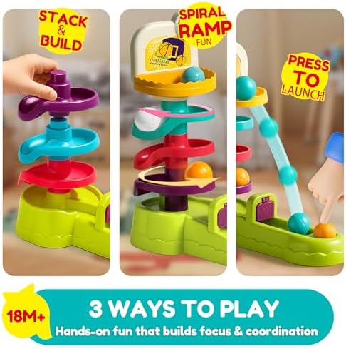 Ball Drop Toy for Toddlers 1-3, Babies Spiral Ball Ramp Tower - Image 4