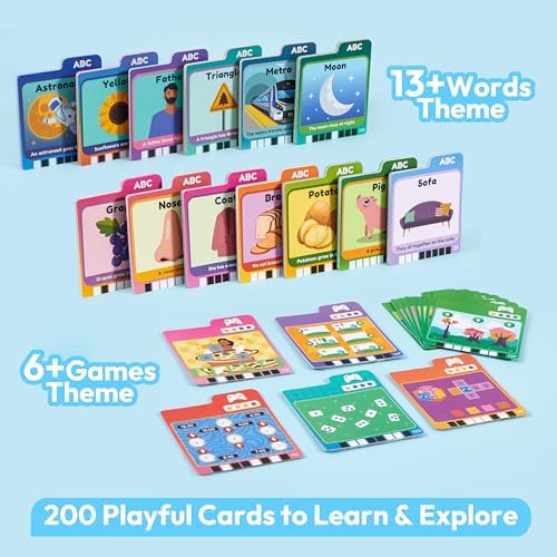 JOVA lalalark Talking Flash Cards for Kids 3 4 5 Year Old, Kids Learning Toys with 136 Sight Words & 64 Games, Montessori Educational Toy for Kids, Preschool Learning Activities, Boys Girls Gifts - Image 3