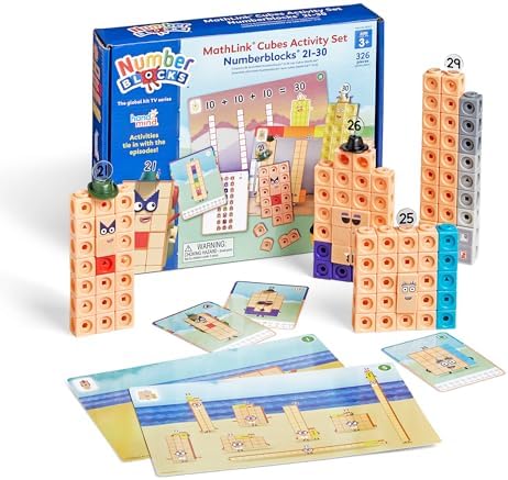 hand2mind MathLink Cubes Numberblocks 21-30 Activity Set, Ages 3+ by hand2mind