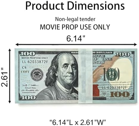 Glemall 100 Pcs 100-Value Play Money Bills for Kids, Educational Game Money for Classroom Rewards, Math Practice, Pretend Play and Board Game Accessories, Not Legal Tender (100, 100-Value Bills) - Image 3