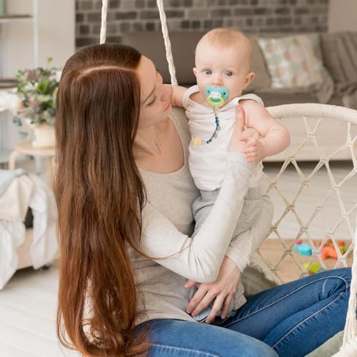 20 Pieces Wood Pacifier Clips Teething Grasping Toy Suspender Clips Natural Beech Wood Pacifier Clip Holder Charm DIY Pacifier Clips Chain Accessories - Image 6