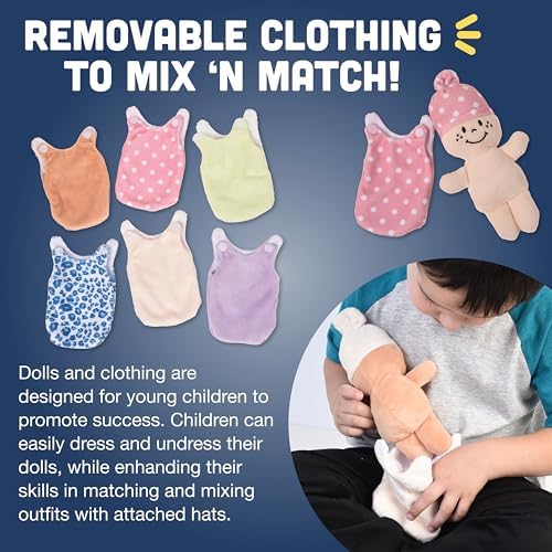 Creative Minds Basket of Babies Soft Baby Dolls, Sensory Toys, Multicultural, Diversity, Inclusion and Social Emotional Learning, Baby Toys for All Ages, Set of 6 Plush Dolls, Multicolor - Image 2