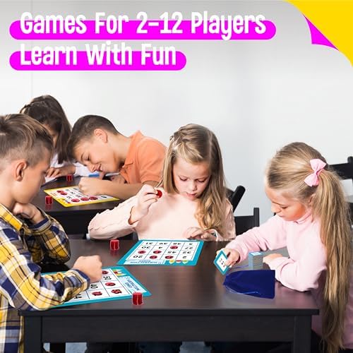 SpriteGru Addition & Subtraction Bingo Game, 360 Math Problems, 2 Educational Math Board Game for Kindergarten and Preschool Kids 4-8, Perfect for Classroom & At Home - Image 6