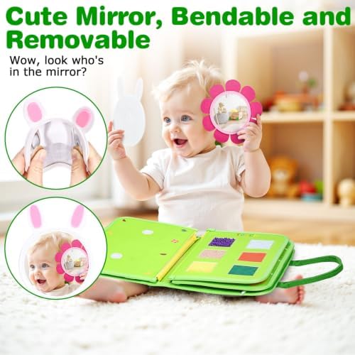 JHkim Busy Board Montessori Toys, Birthday Gifts for Boys Girls, Autism Sensory Travel Toy, Educational Activity Busy Book Board, Learning Fine Motor Skills Toys, Green - Image 5