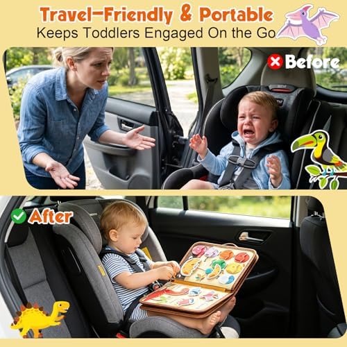 Busy Board Montessori Toys for 2 Year Old Boy Girl Birthday Gift Busy Book - Image 5