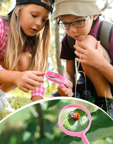 ROBUD Pink Dual Bug Catcher for Kids, Bug Catching Kit with Bag Kit, Pink Outdoor Exploration Set for Camping, Montessroi Toy for Kids Coming Closer to Nature, WRP60 - Image 7