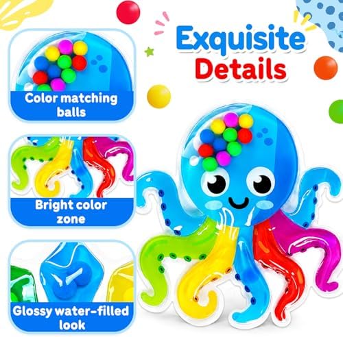 3PCS Color Sorting Sensory Squeeze Fidget Toys for Kids,Montessori Preschool Learning Fine Motor Skils Matching Travel Roadtrip Toy Birthday for Boys Girls Ages 3+ - Image 4
