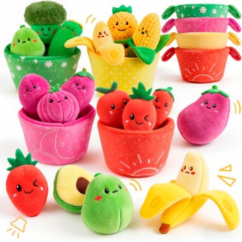 SAIMAND Baby Toys 6-12 Months,16PCS Montessori Plush Sensory Play Food Gift by SAIMAND