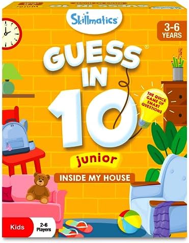 Skillmatics Guess in 10 Junior – Inside My House, Card Game, Gift for Kids by Skillmatics