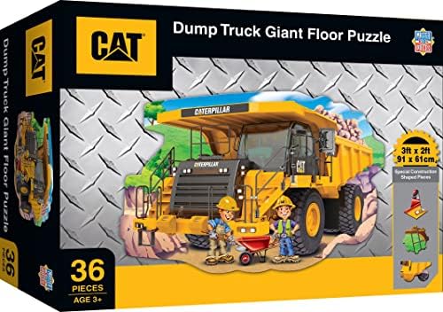 MasterPieces Floor Puzzle - Jumbo Size 36 Piece Jigsaw Puzzle for Kids - Caterpillar Dump Truck Tractor - 3ftx2ft by MasterPieces