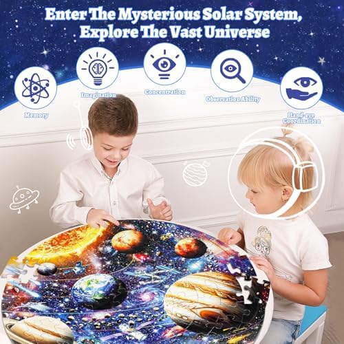 DIGOBAY Glow in The Dark Solar System Jigsaw Puzzles for Kids Ages 4-8 - Image 6