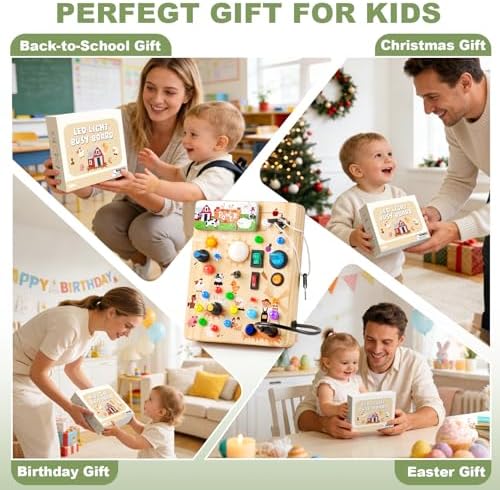 Busy Board for Toddlers 1-3 - Montessori Educational Sensory Toy for Kids - Image 6