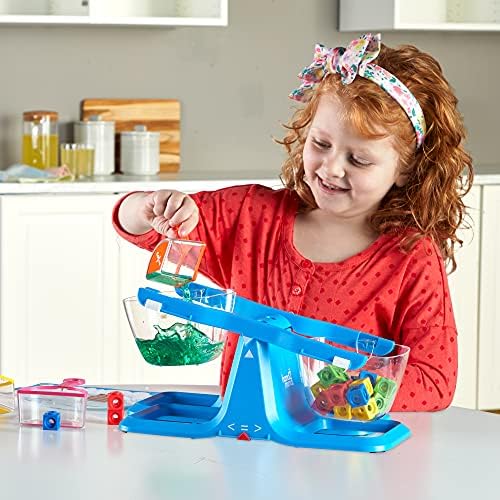 hand2mind Let's Learn to Measure Activity Set, Kids Measuring Cups, Bucket Balance, MathLink Cubes and Activity Cards Set, Teacher Supplies, Classroom Supplies, Preschool Learning, Toddler Learning - Image 2