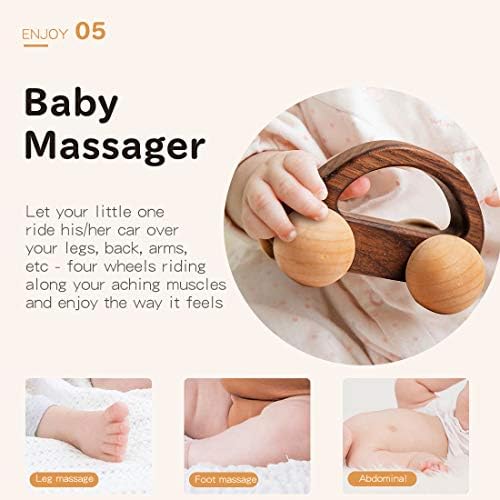 Organic Baby Push Car Wooden Toys 2pc Wood Car and Fine Movement Development and Infant Grasping Montessori Toys - Image 6