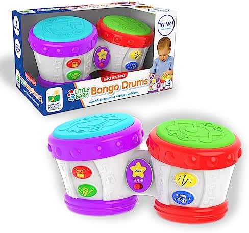 The Learning Journey Early Learning - Little Baby Bongo Drums - Electronic Musical Toddler Toys & Gifts for Boys & Girls Ages 12 Months & Up - Award Winning Musical Learning Toy, Multi by TheLearningJourney