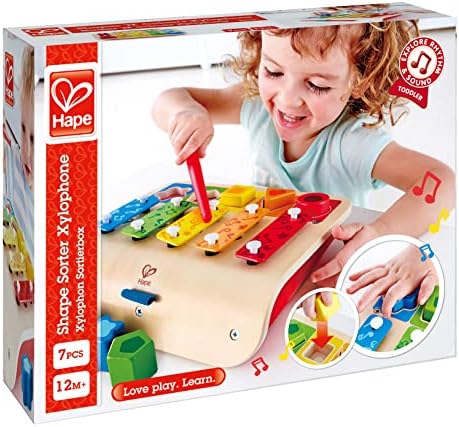 Hape E0334 Shape Sorter Xylophone and Piano - Wooden Instrument Toy - Image 5