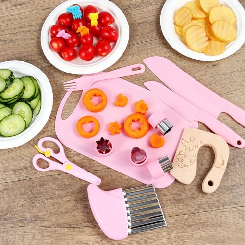 Kids Cooking and Toddler Knife Toys Set - 36Pcs Knifes for Real Cooking and Baking Accessories , Toddlers Kitchen Tools Ages 3-10 Kids Birthday Gift - Image 4
