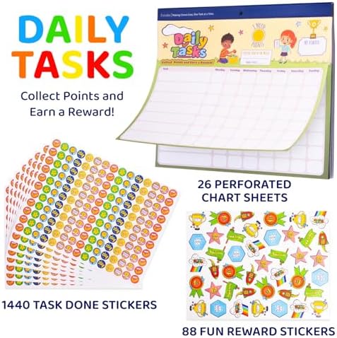 PUTSKA Potty Training and Chore Chart, 26 Boards, 1528 Stickers,Classic - Image 2