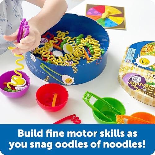 Learning Resources Noodle Knockout Fine Motor Game - Games for Kids Ages 4-8, Toddler Board Game, Educational Matching Kids Games, Preschool and Kindergarten Classroom Game, Gifts for Toddlers - Image 3