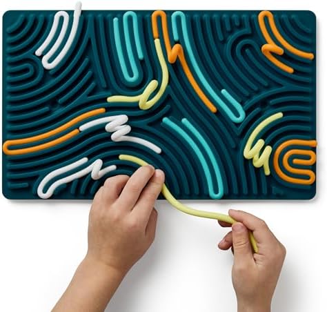 Pushpeel XL Sensory Activity Board – Expandable Silicone Fidget Toy for Stress, Anxiety, ADHD & Autism – Modular, Silent, No Mess - Spruce by SensoryActivityBoard