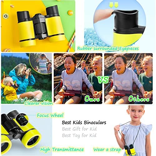Kids Binoculars Ages 3-12 with Compass & Whistle - Image 4