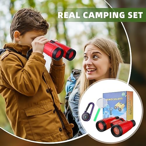 Wettarn 24 Pack Christmas Kid Mini Binocular Compass Magnifying Glass Set for 3-12 Years Boy Girl Toddler Gifts Small Compact Telescope Binocular for Bird Watching Outdoor Camping Hiking Exploring - Image 4