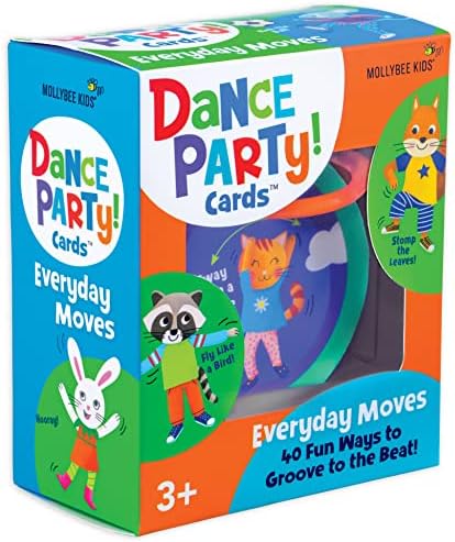 MOLLYBEE KIDS Preschool Dance Party Cards Everyday Moves, Gifts for Ages 3+, Toddler Travel Game and Activity - Image 2