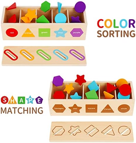 Montessori Toys for 1 2 3 Year Old, Color Sorting & Stacking Matching Toys - Image 2