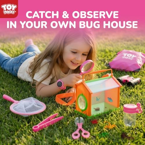 TOY Life Kids Explorer Kit with Bug Catcher for Kids, Bug Catching Kit with Bug Toys, Kid Safari Vest & Hat, Compass, Binoculars, Magnifying Glass, Educational Outdoor Toys Girls Kid Adventure Kit - Image 5