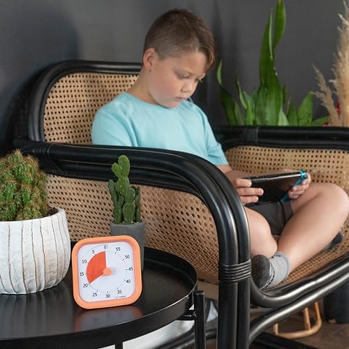 TIME TIMER Home MOD – 60-Minute Visual Timer Home Edition, Silent Operation Study Tool for Kids Desk, Homeschool Supplies, Office & Meetings (Dreamsicle Orange) - Image 3