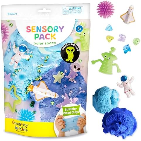 Creativity for Kids Sensory Table with 29-Piece Color Party Kit & 3 Themed Sensory Packs Bundle - Farm, Axolotl & Outer Space Activities (Ages 3+) - Image 4