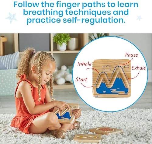 hand2mind Wooden Mindful Maze Set, Tactile Sensory Toys for Toddlers, Calm Down Corner Supplies, Mindfulness for Kids, Occupational Therapy Toys, Quiet Fidgets for Classroom, for Kids - Image 3