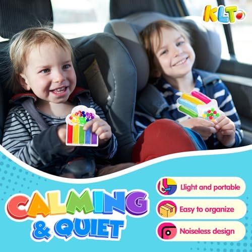 2 PCS Color Sorting Sensory Toys for Toddlers: Quiet Calming Travel Roadtrip Toys for Kids - Color Matching Game for Preschool Learning Activities - Classroom Prizes Toddlers Travel Essentials - Image 3