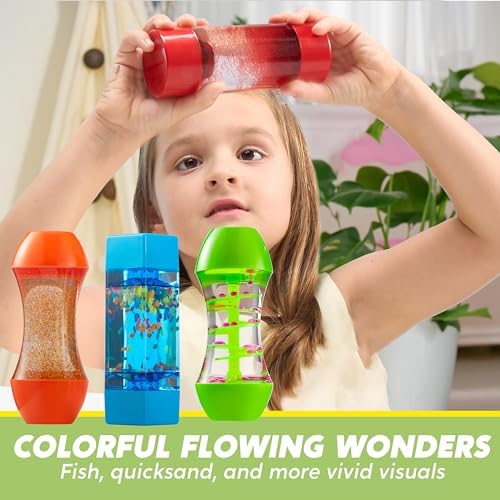 JOYIN 4-Pack Fidget Tubes for Kids, Sensory Tubes, Stress Relief Toy, Speech Therapy, Calming Toys for Children with Autism, Calm Down Corner Classroom Supplies, Back to School Gifts for Students - Image 4