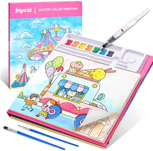 JoyCat Paint with Water Coloring Books for Toddlers, Watercolor Painting Sets for Kids Ages 3-5 4-8, Arts and Crafts Drawing Activities Toy Birthday Gifts for Boys Girls (Funfair) by JOYCAT