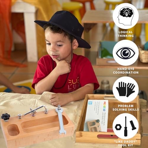 MEROCO Montessori Screwdriver Board Toddler Screwdriver Toy Set STEM Toys - Image 6