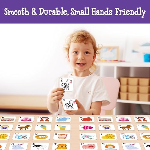 Hebayy 52 PCS Alphabet Memory Game, 26 Pairs Uppercase & Lowercase Letters Matching Game, Educational Early Learning Toy for Toddlers, Kindergarten, Kids 3+ - Image 5