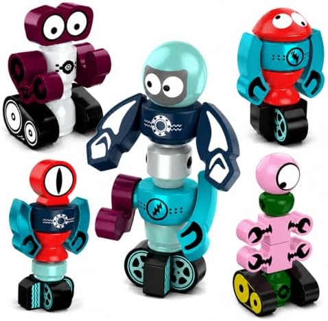 Magnetic Robot Building Toy, STEM Magnet Alien Toys Set for Kids Age 3-5 by Unknown