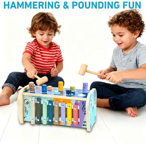 Wooden Hammering Pounding Toy Montessori Toys for 1+ Year Old - Image 5