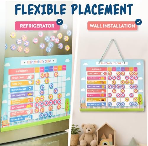 Chore Chart for Kids Magnetic Responsibility Chart Reward Chart 3D Stars - Image 5