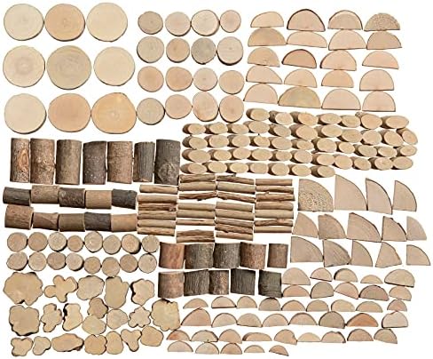 LAZACA Wood Craft Kits DIY, Wooden Loose Parts 250 Pcs, 19.5X13X3.5cm - Image 3