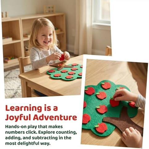 NUOBESTY Felt Number Tree for Toddlers Math Counting Game with Num 0-10 Addition and Subtraction Games Number Recognition Activities Early Educational Toy for Preschool Classroom Homeschool - Image 3