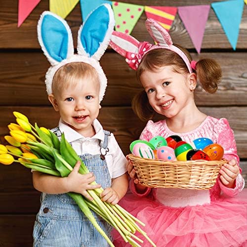 8 PCS Easter Wooden Eggs Shakers Musical Instruments Decorations Percussion Maracas Craft for Kids/Toddlers Hunt Game Gifts Basket Stuffers Fillers Decor - Image 4