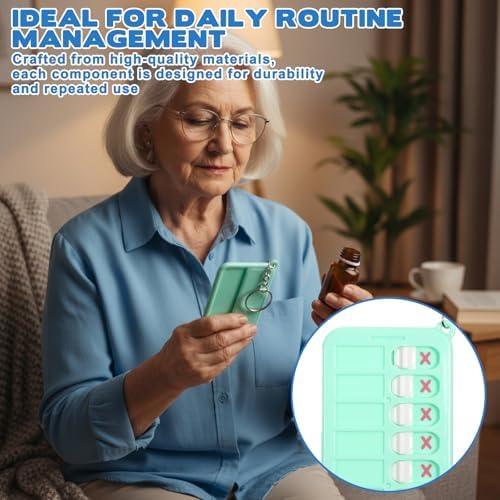 3pcs Portable Visual Schedule Keychain Reminder Board for the Elderly ADHD Tools Detachable Daily Task Planning Pad with List Cards Stickers Daily Routine Checklist - Image 3
