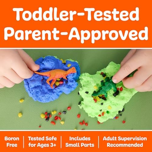 Creativity for Kids Sensory Minis Dinosaur Kit | Cloud Clay Sensory Toy for Toddlers | Squish, Scoop & Discover Dinosaur Figures | Screen Free Summer Supplies for Travel Activities (Ages 3+) - Image 6