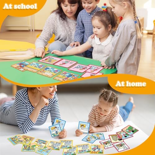 Kasfalci Sequencing Cards,Sequence Board Game for Kids,Speech Therapy Materials Toys for Autism,Story Storytelling,Social Skills,Sentence Building,Preschool Learning Activities,Classroom & Homeschool - Image 6